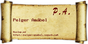 Pelger Amábel névjegykártya
