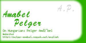 amabel pelger business card